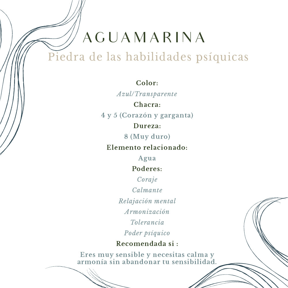 Guepardo Aguamarina (Ojos de oro 14K)