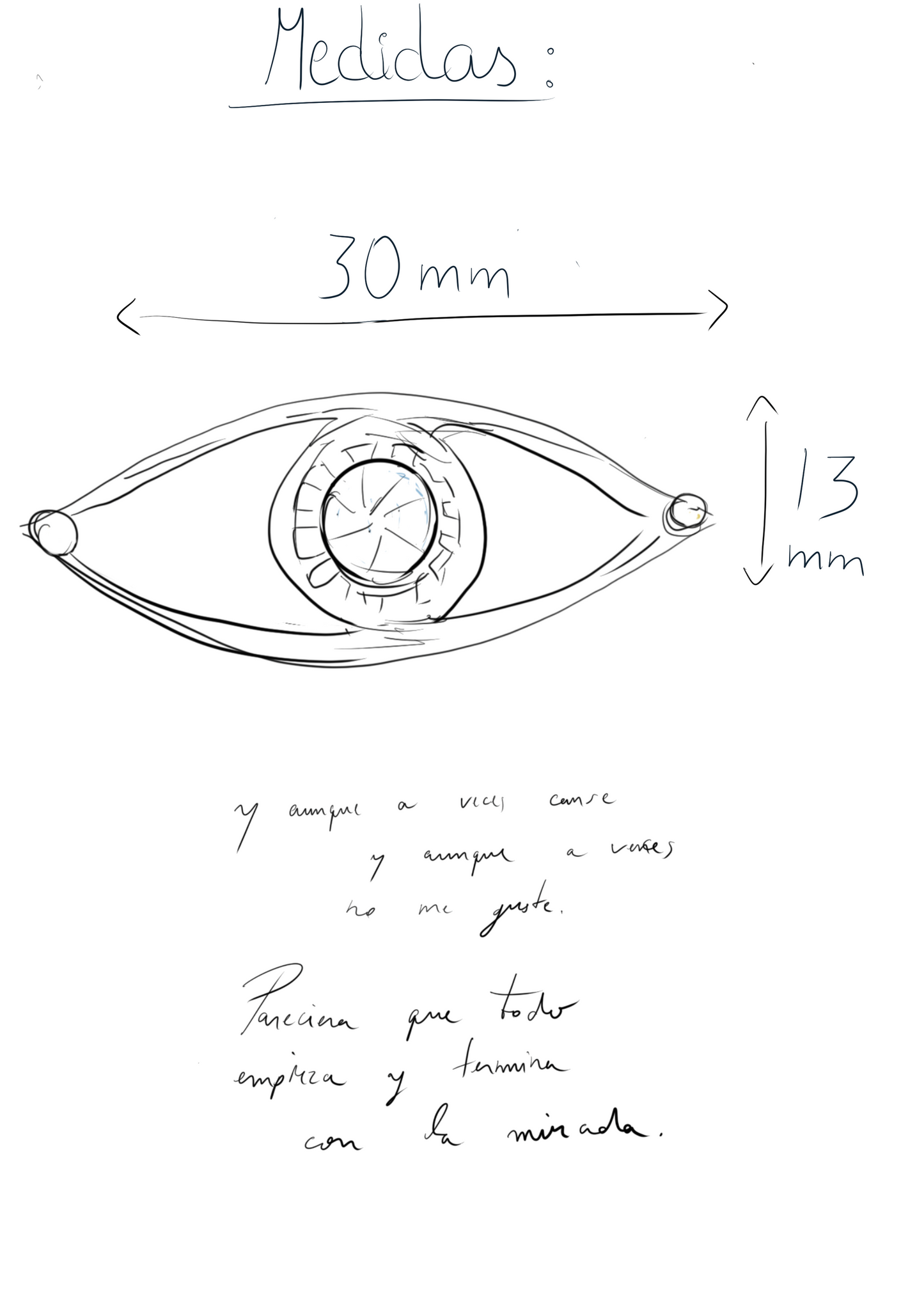 Ojo Aguamarina (+ Oro 14K)